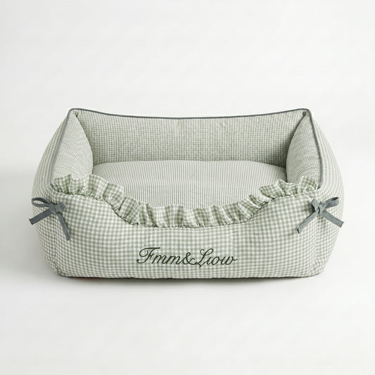 Checkered Bolster Bed