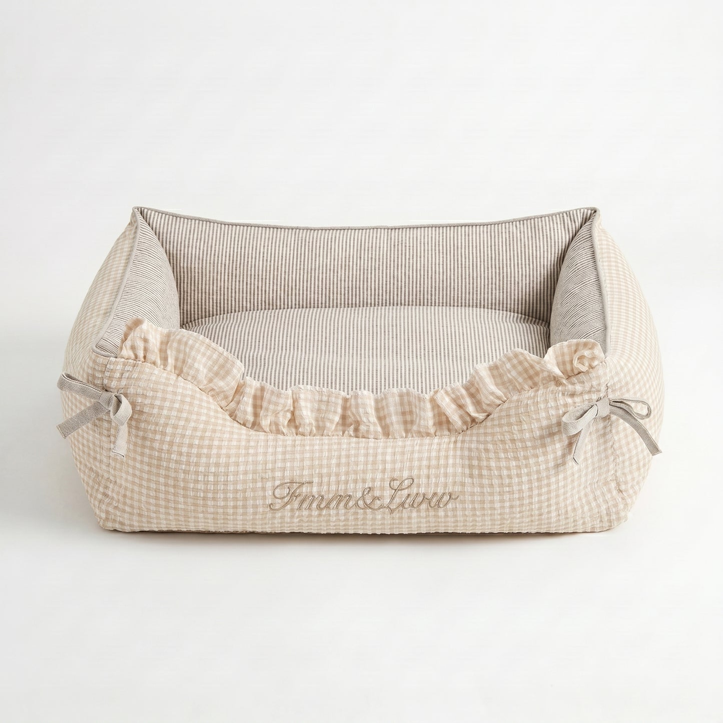 Checkered Bolster Bed