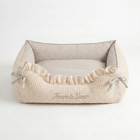 Checkered Bolster Bed